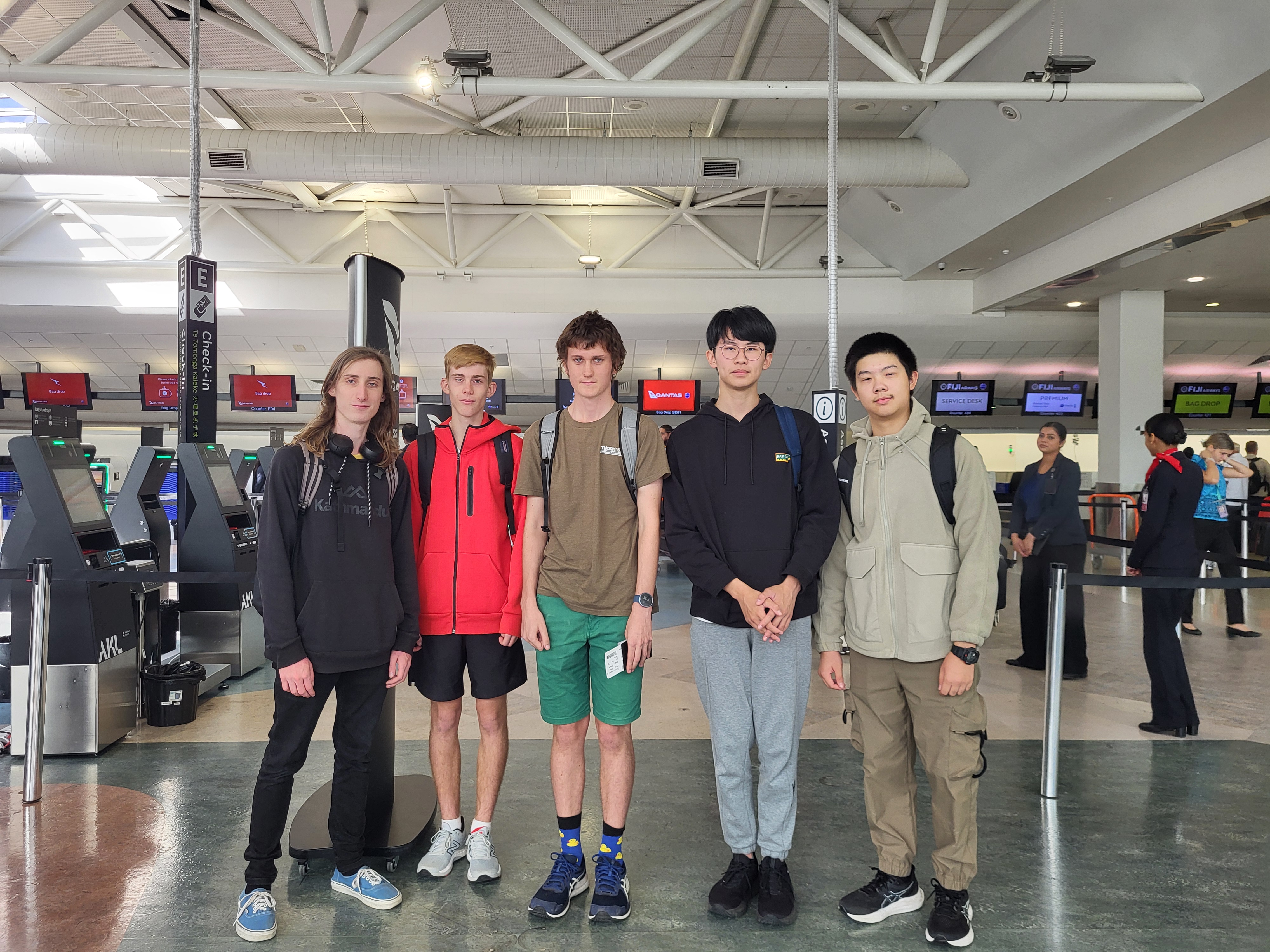 The team at the airport